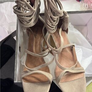 Beige Strappy Sandals